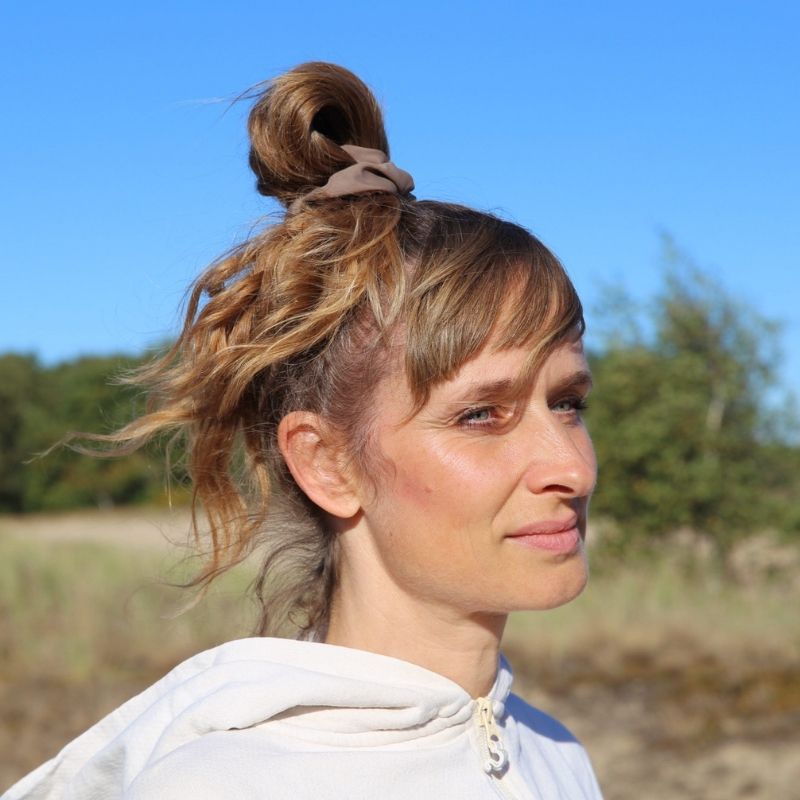 Upcycling Scrunchie Sand Rosé 2er Pack