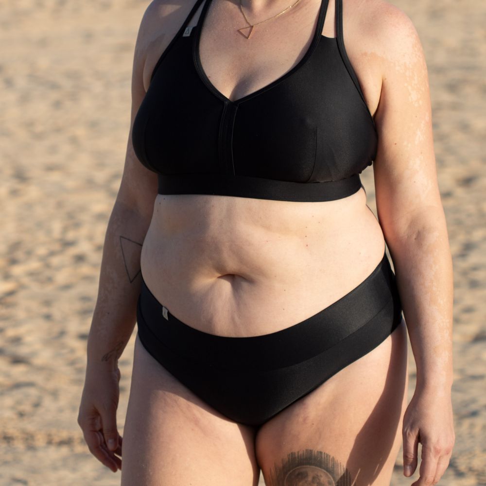 2nd Life Soft Waist Bikini Hose FLOW Schwarz