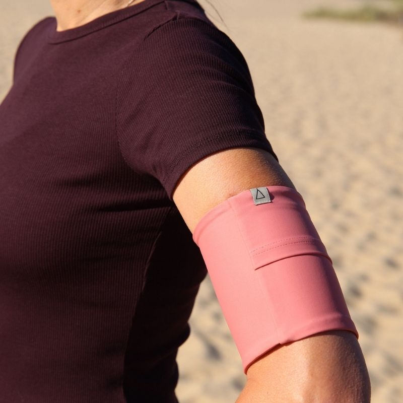 Upcycling Armtasche Rosé