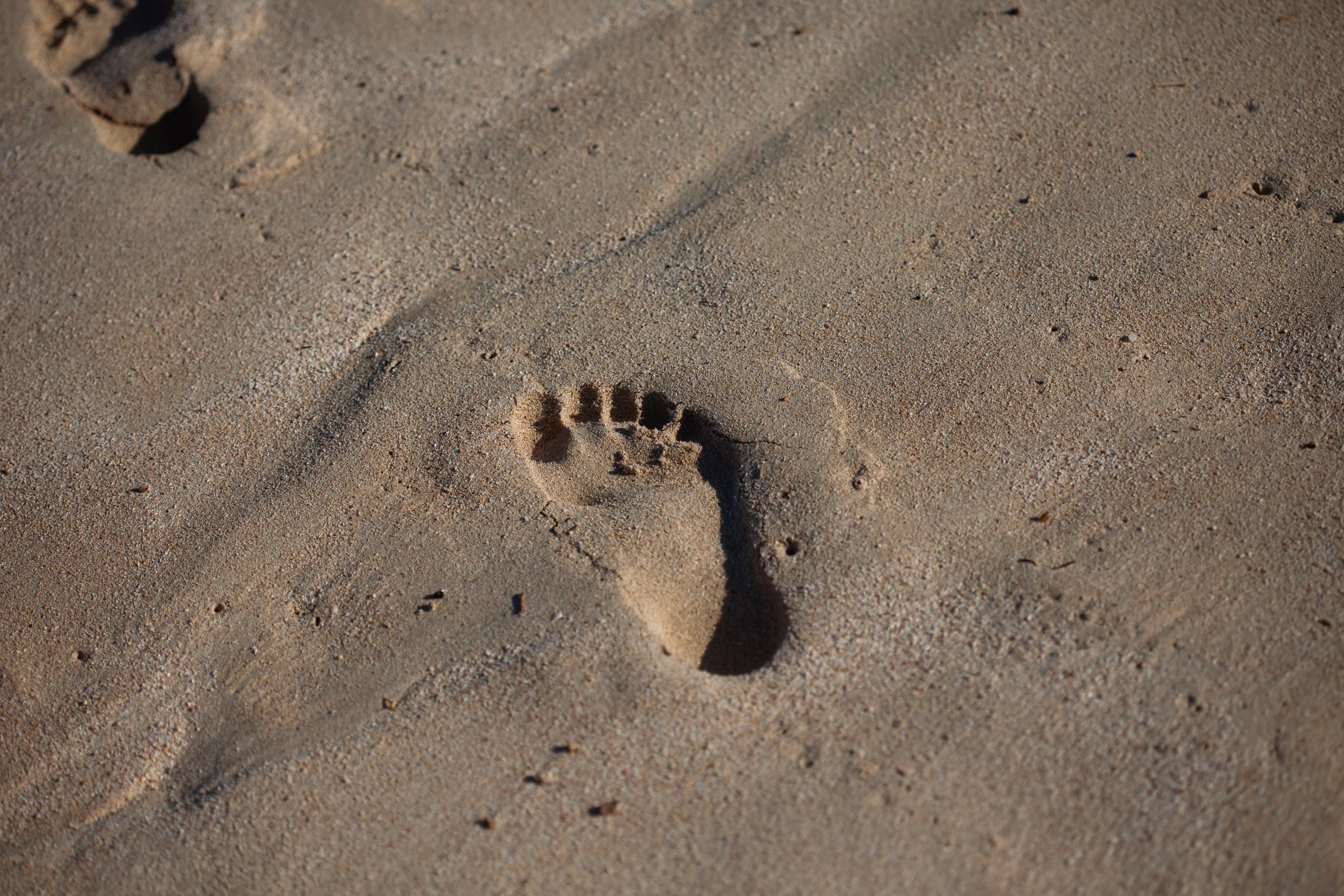 Fußabdruck im Sand