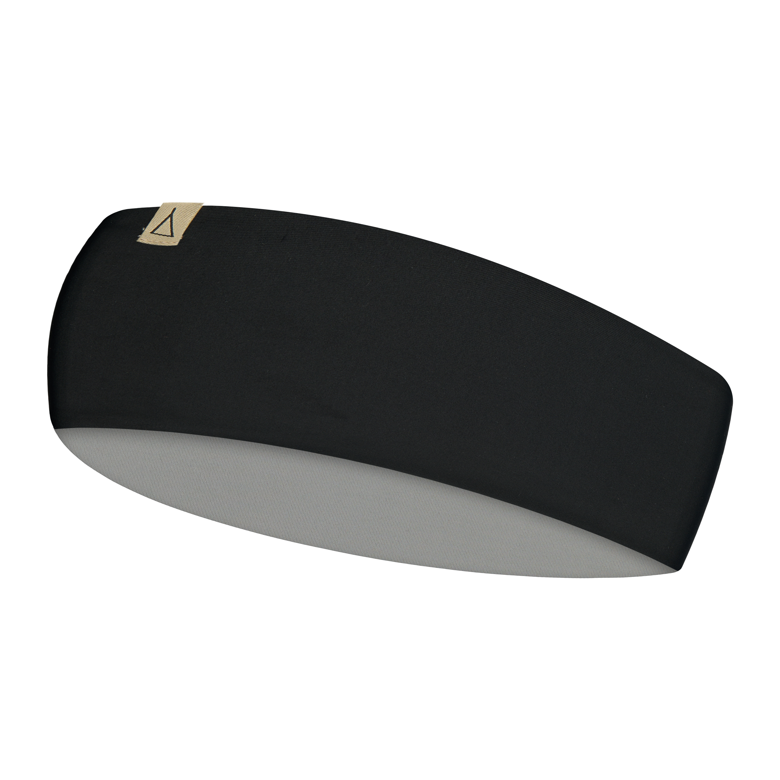 Upcycling Wendbares Stirnband Schwarz Grau