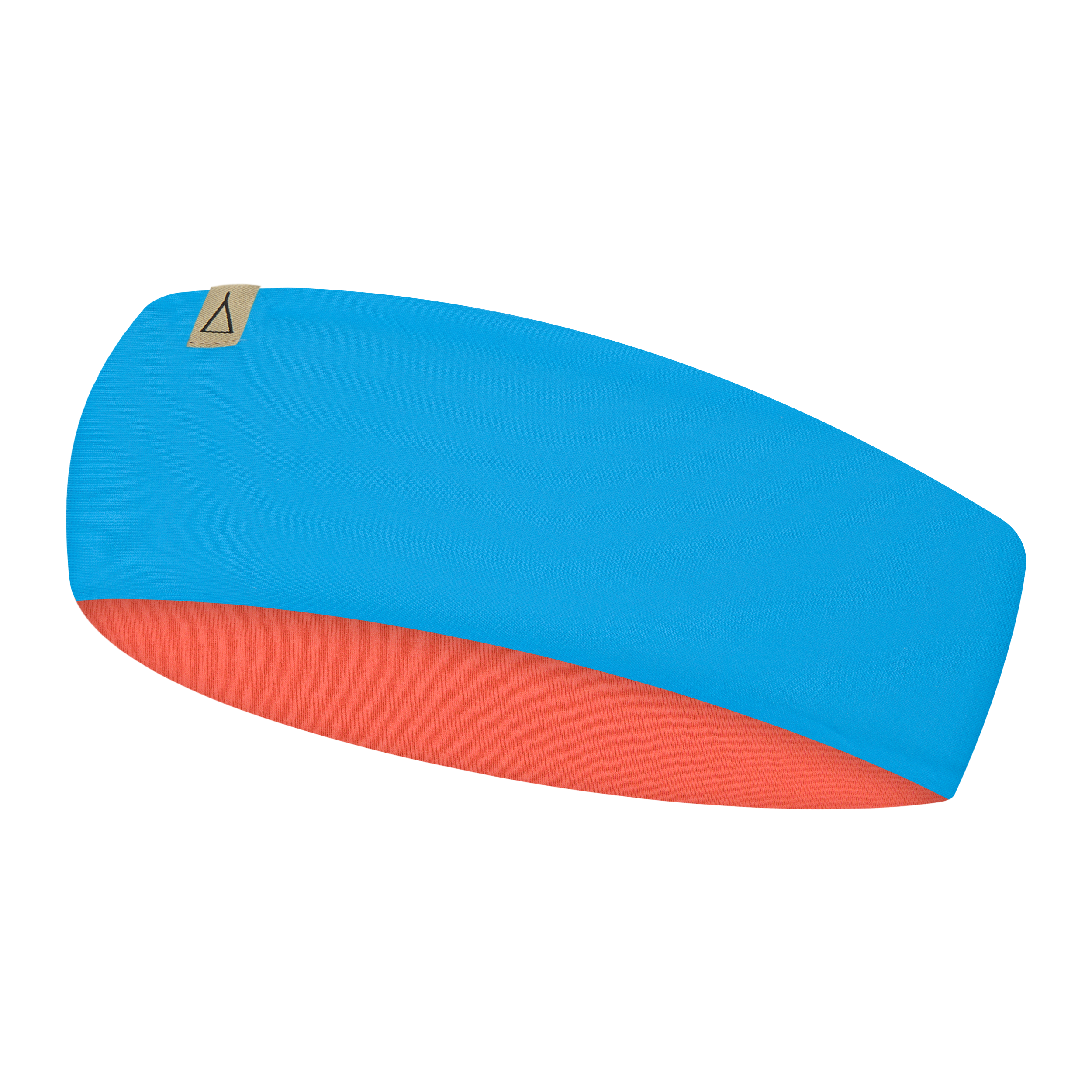 Upcycling Wendbares Stirnband Blau Korall
