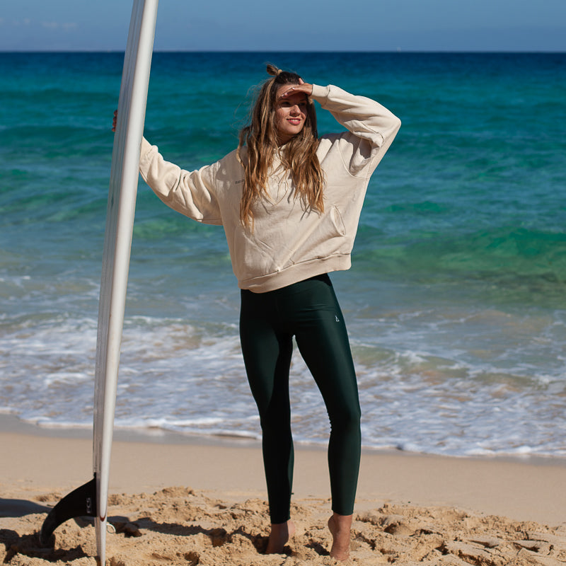 High Waist Leggings CHILL Dunkelgrün