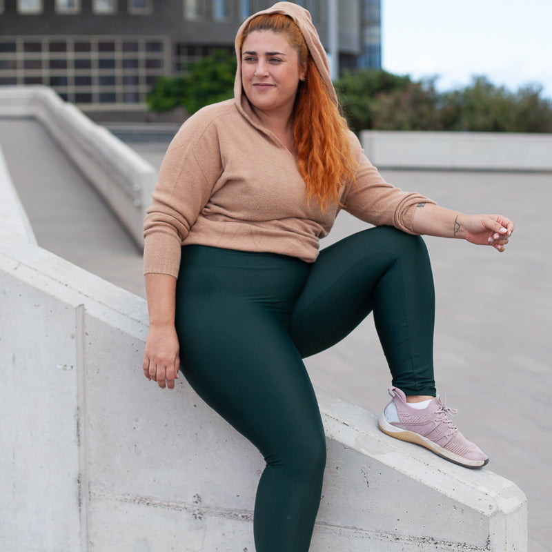 High Waist Leggings CHILL Dunkelgrün