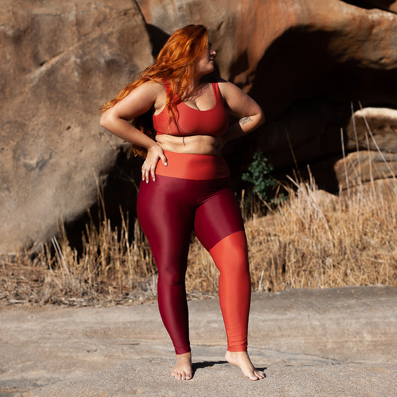 Reversible Bikini Top PURE Dark Red Rust Red