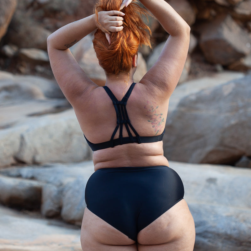 Sportbikini Oberteil WILD Schwarz