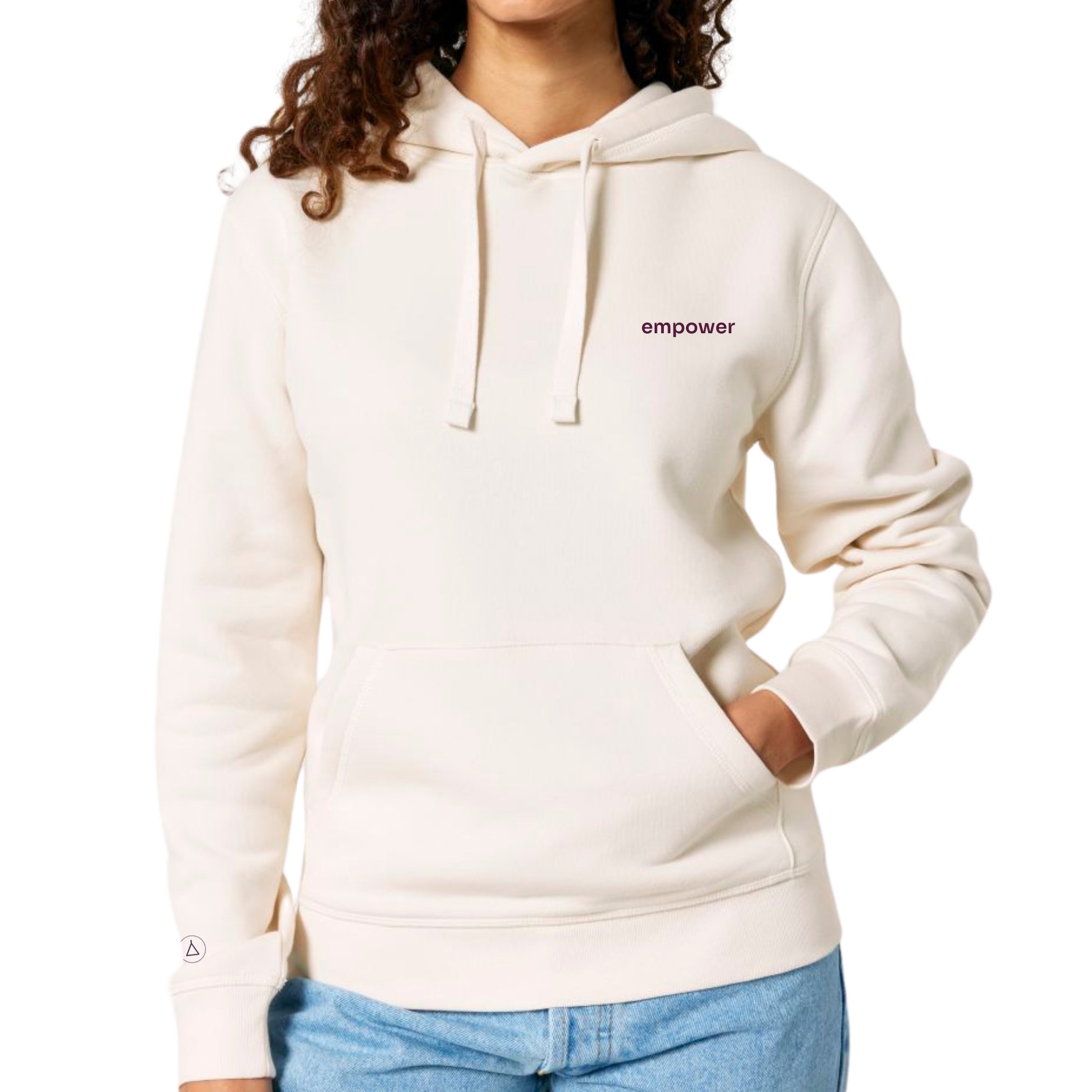 Statement Hoodie Unisex Empower Vintage White