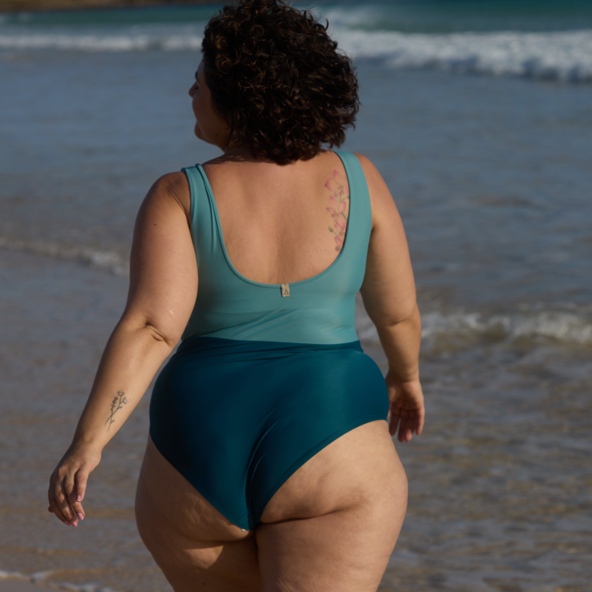 Classic Cut Badeanzug PURE Eisblau Petrol