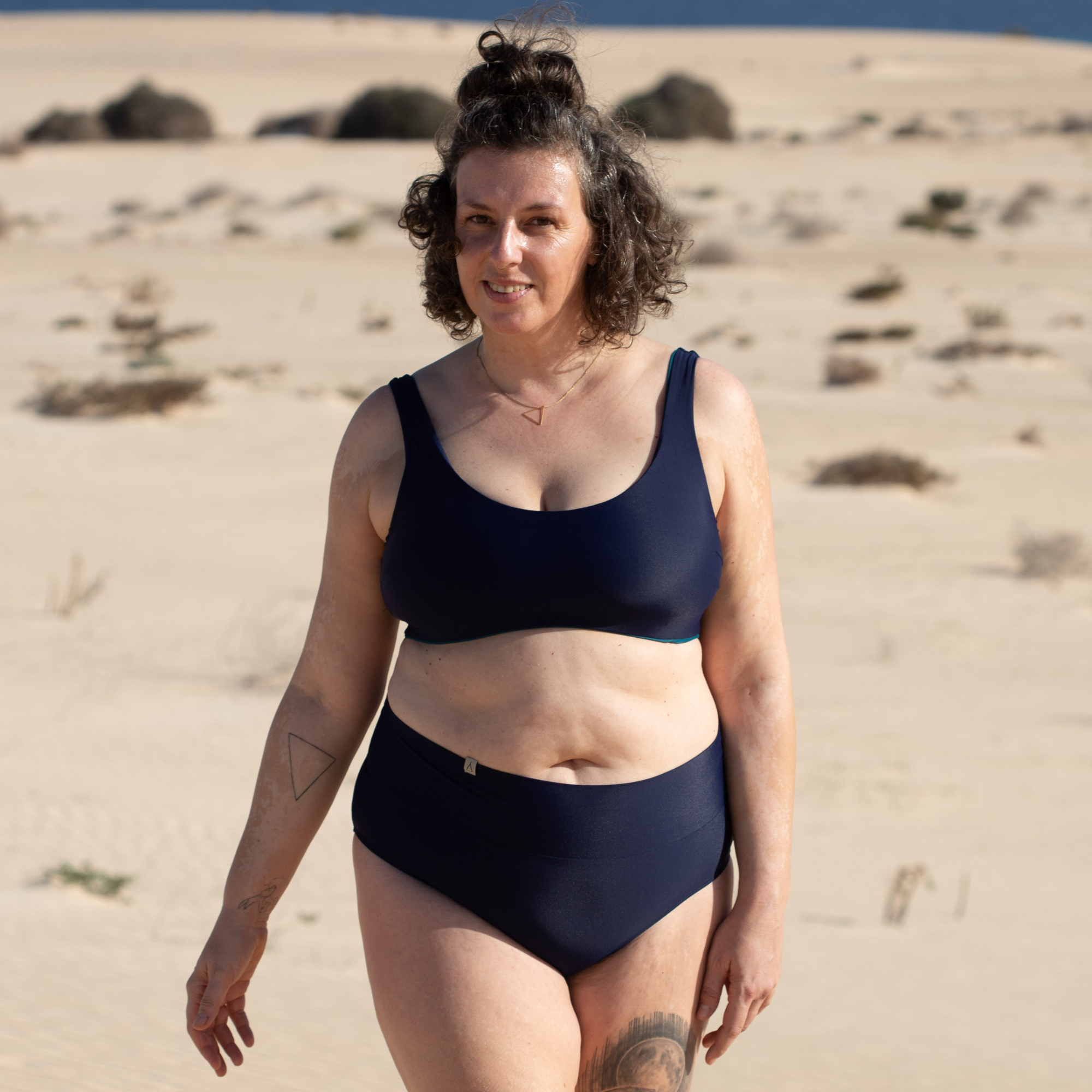 Soft High Waist Bikini Hose FEEL Dunkelblau