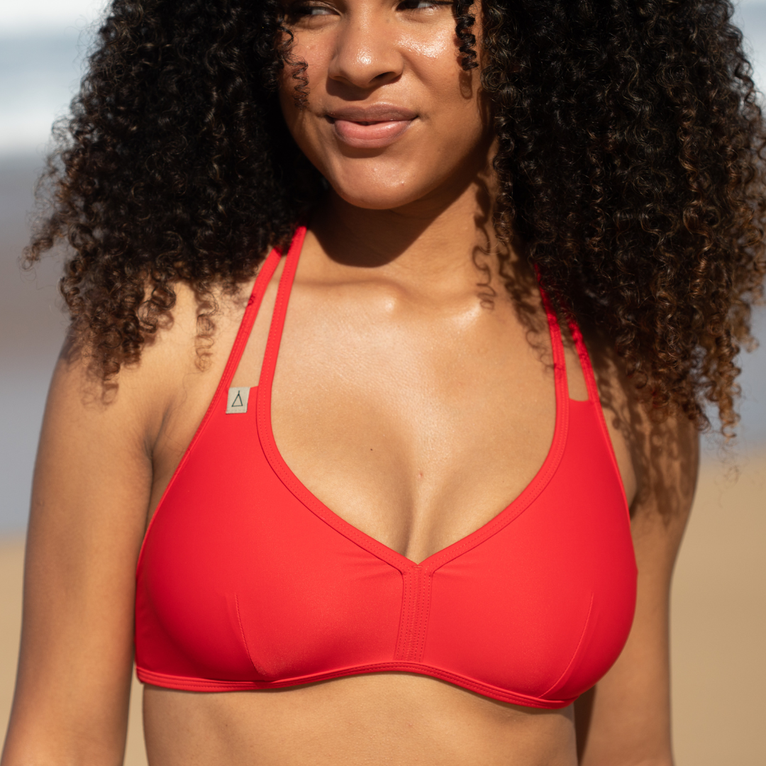Neckholder Bikini Oberteil FREE Rot