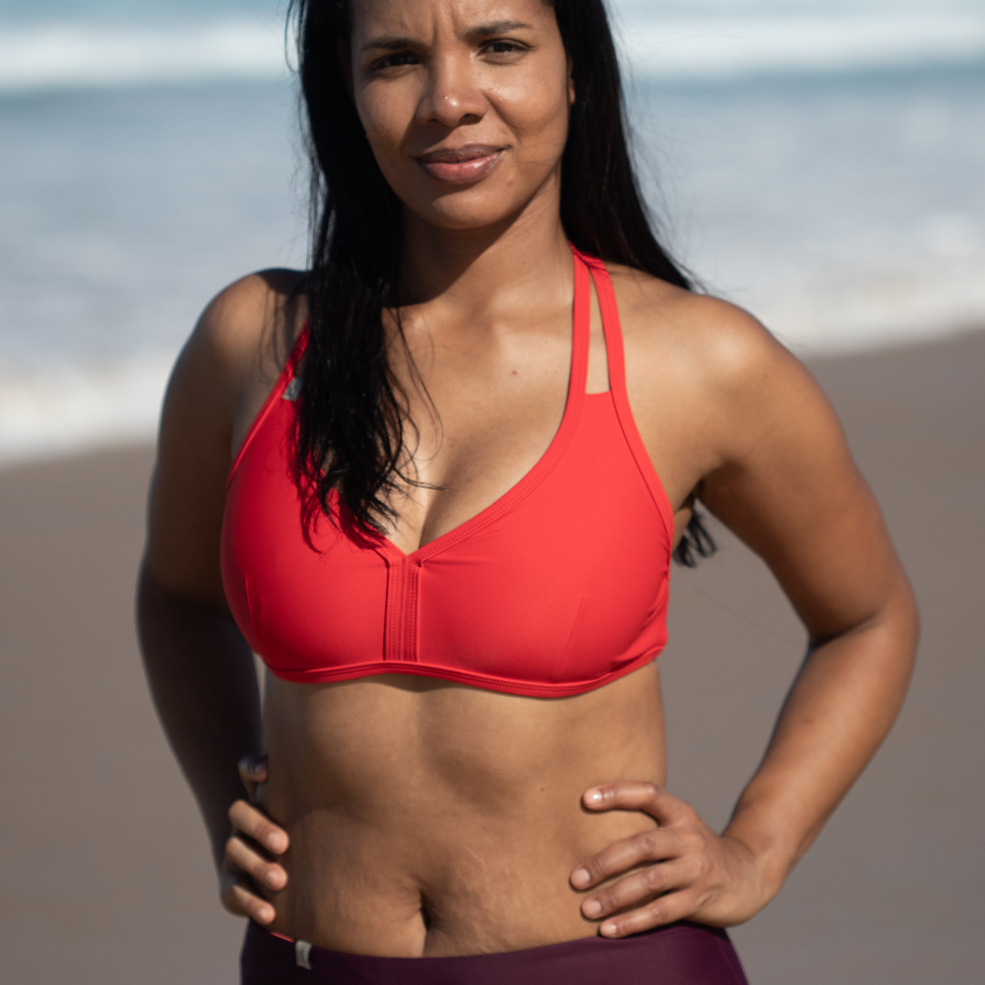 Neckholder Bikini Oberteil FREE Rot