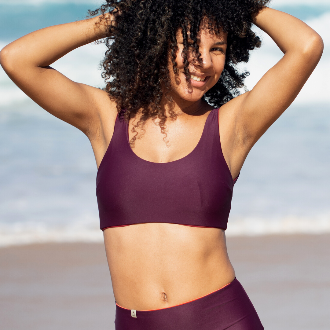 2nd Life Wendbares Bikini Oberteil PURE Beere Dunkelrot