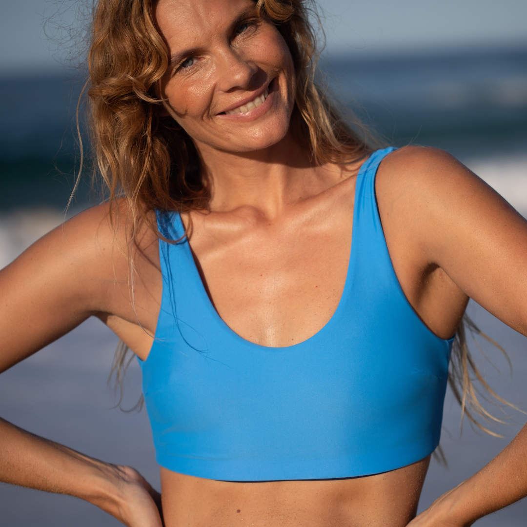 Wendbares Bikini Oberteil PURE Blau Dunkelblau