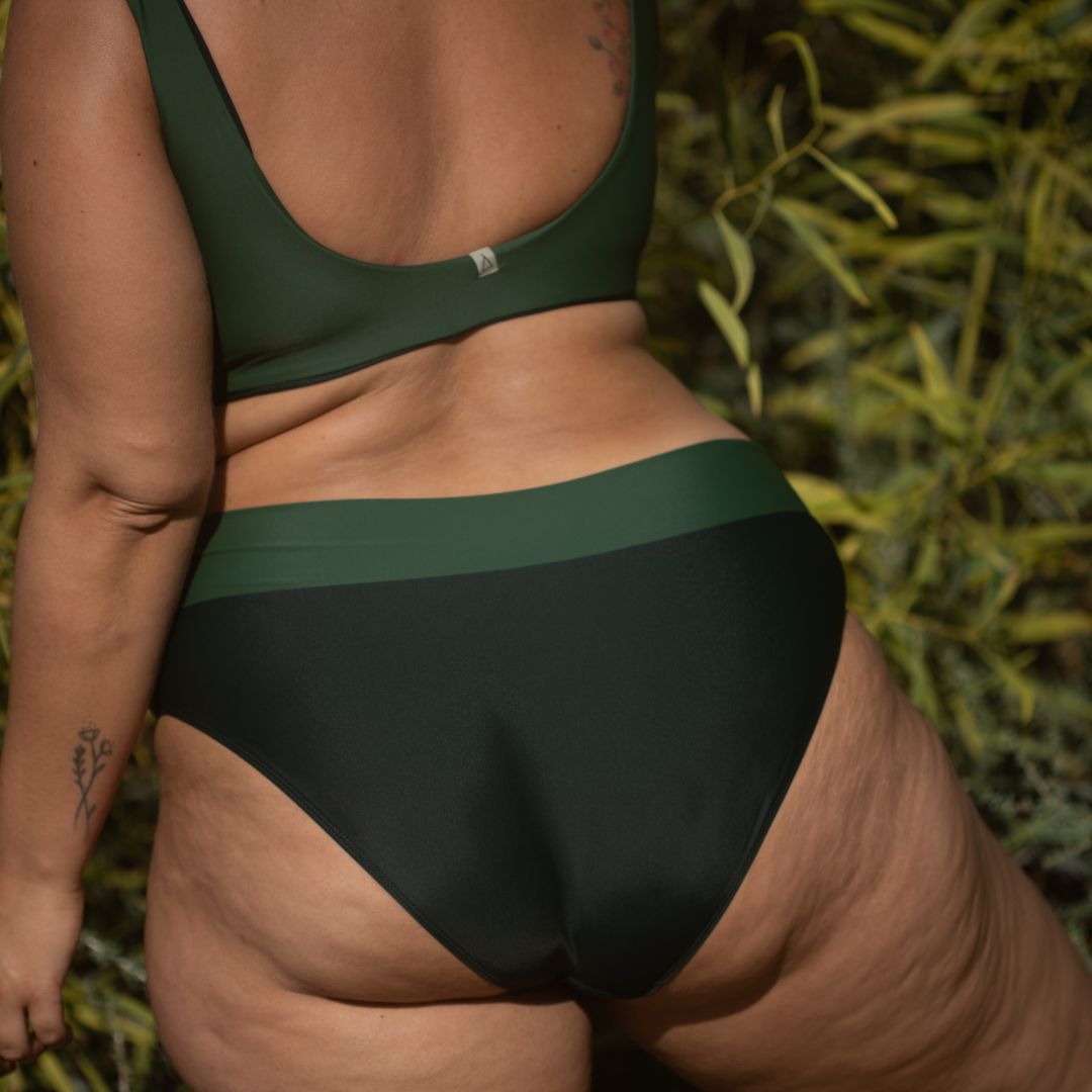 2nd Life Soft Waist Bikini Hose FLOW Dunkelgrün Moosgrün