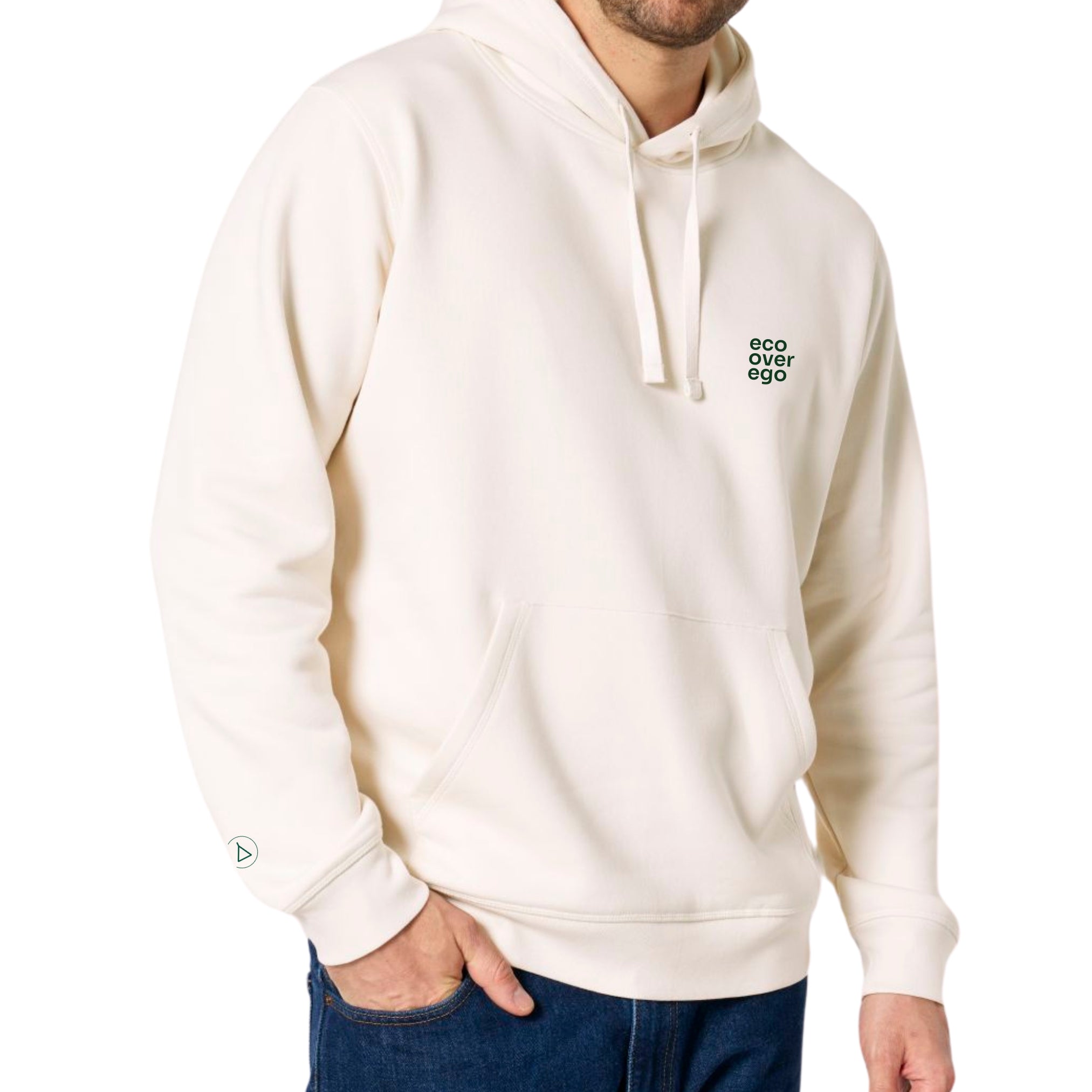 Statement Hoodie Unisex Eco Vintage White