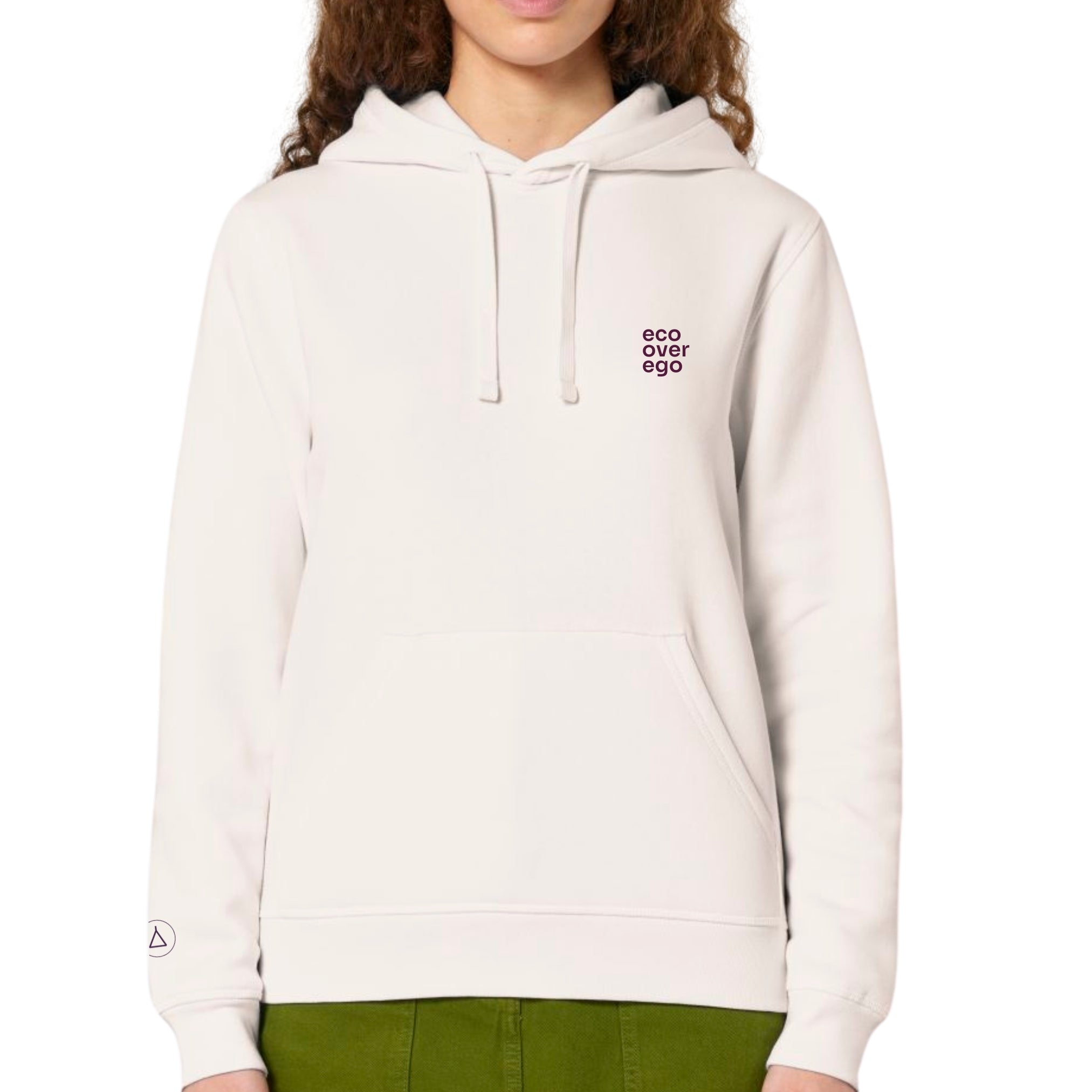 Statement Hoodie Unisex Eco Vintage White