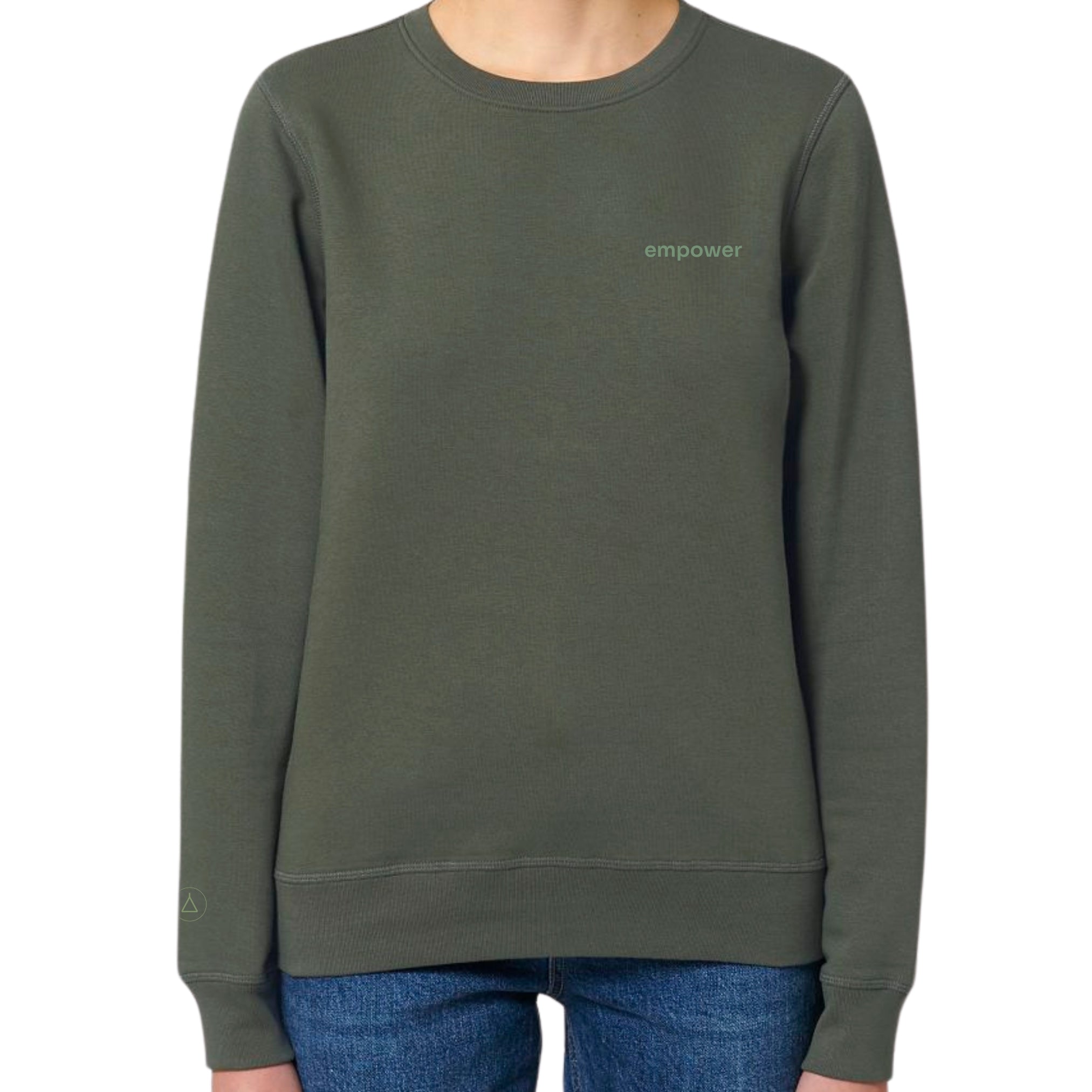 Statement Sweater Unisex Empower Khaki