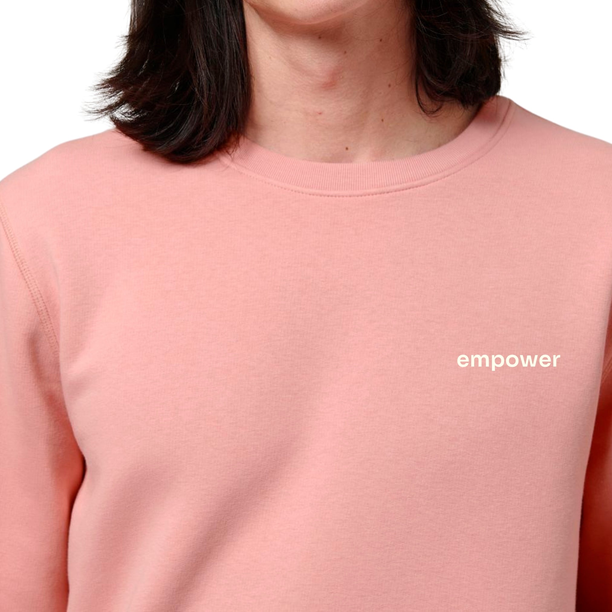 Statement Sweater Unisex Empower Soft Pink