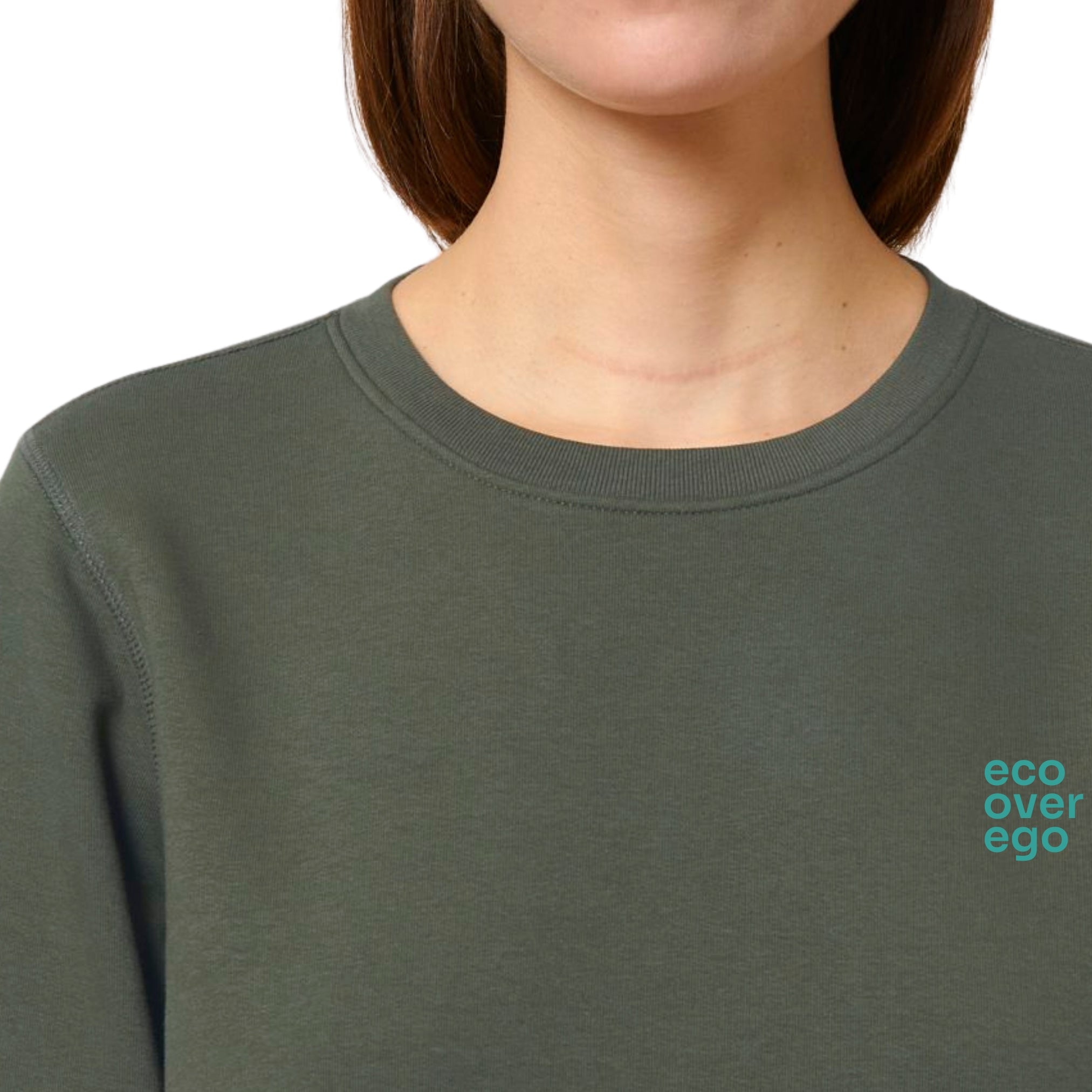 Statement Sweater Unisex Eco Khaki
