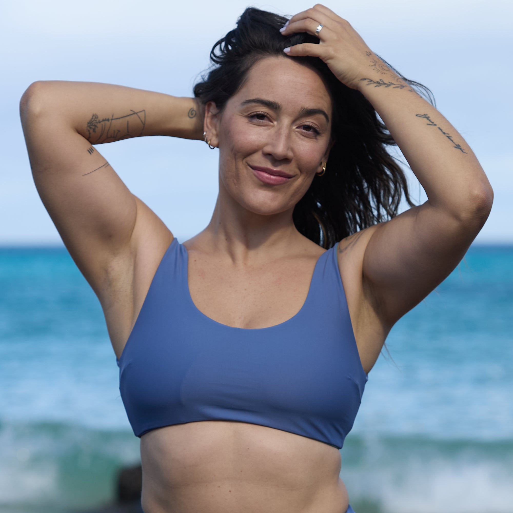Eco+ Limited Edition Wendbares Bikini Oberteil PURE Eisblau Lavendelblau