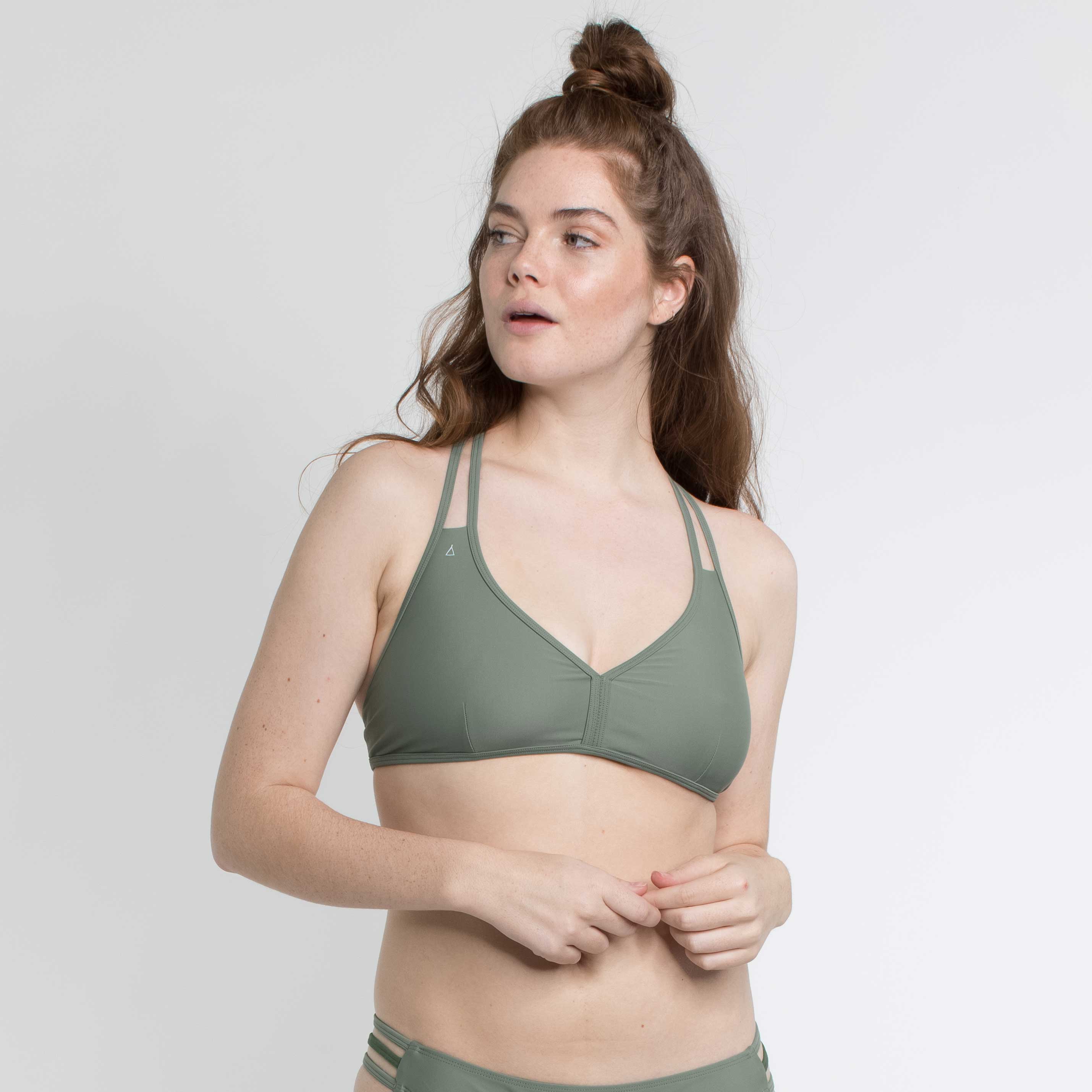 2nd Life Neckholder Bikini Oberteil FREE Khaki