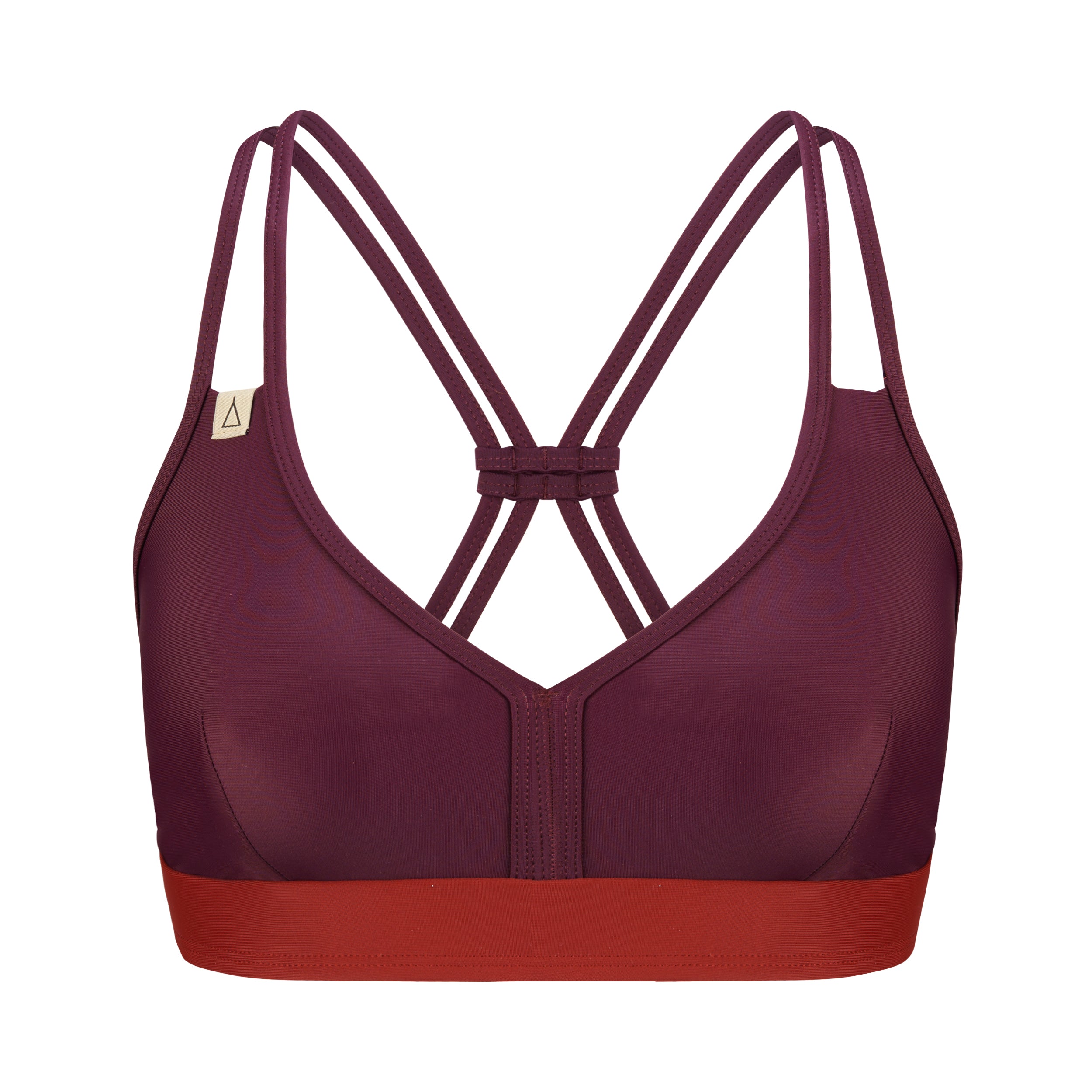 Sportbikini Oberteil WILD Beere Dunkelrot