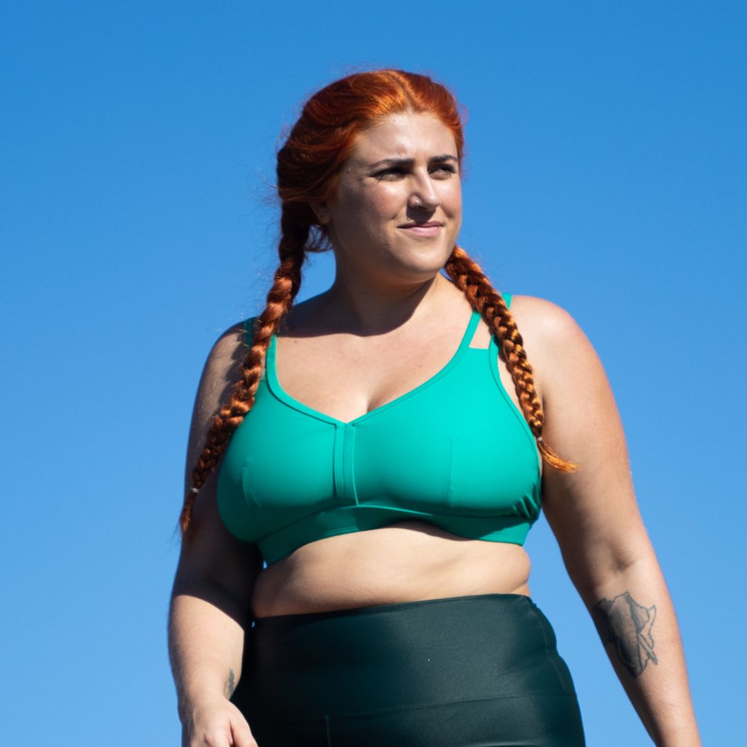 Sportbikini Oberteil WILD Grün