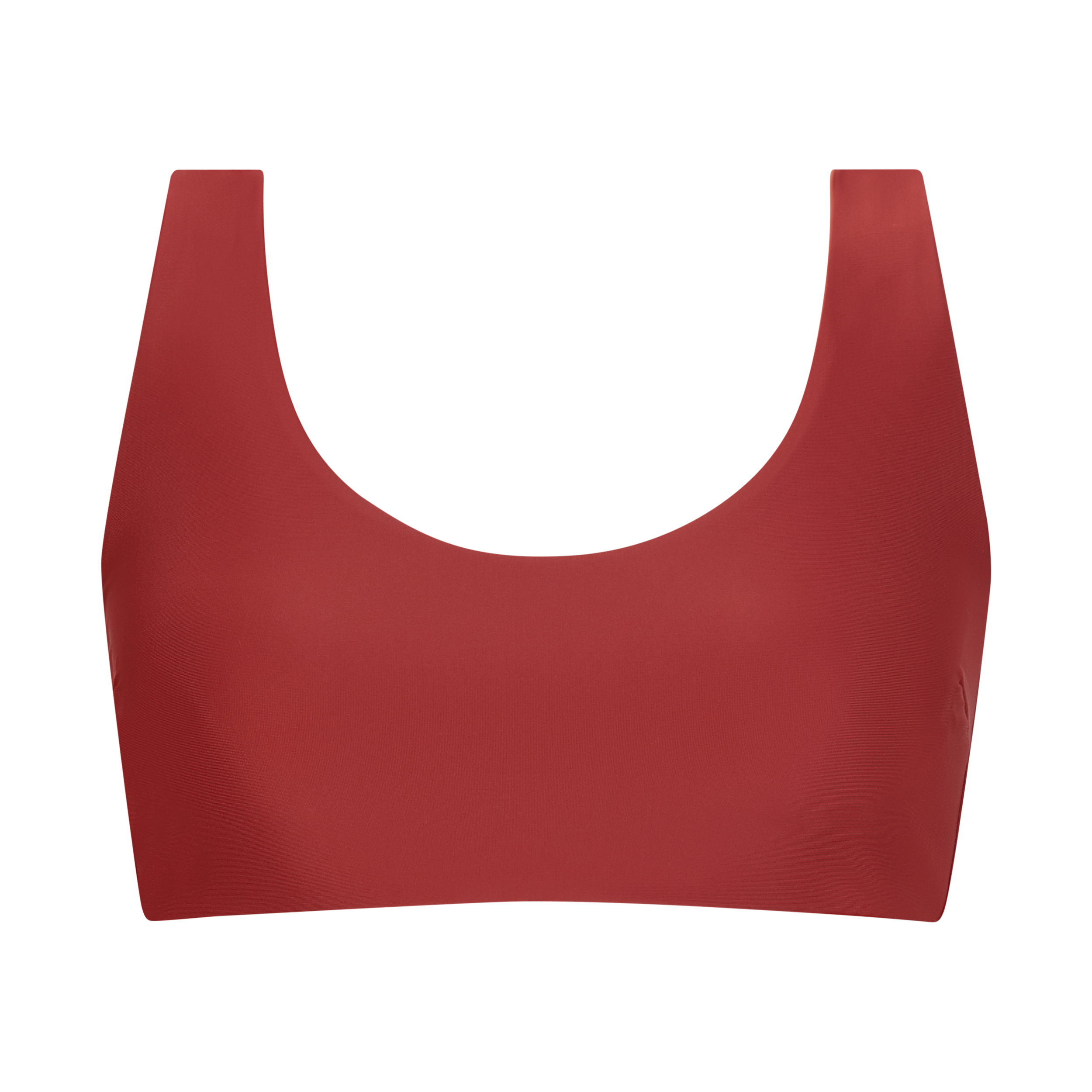 Reversible Bikini Top PURE Dark Red Rust Red