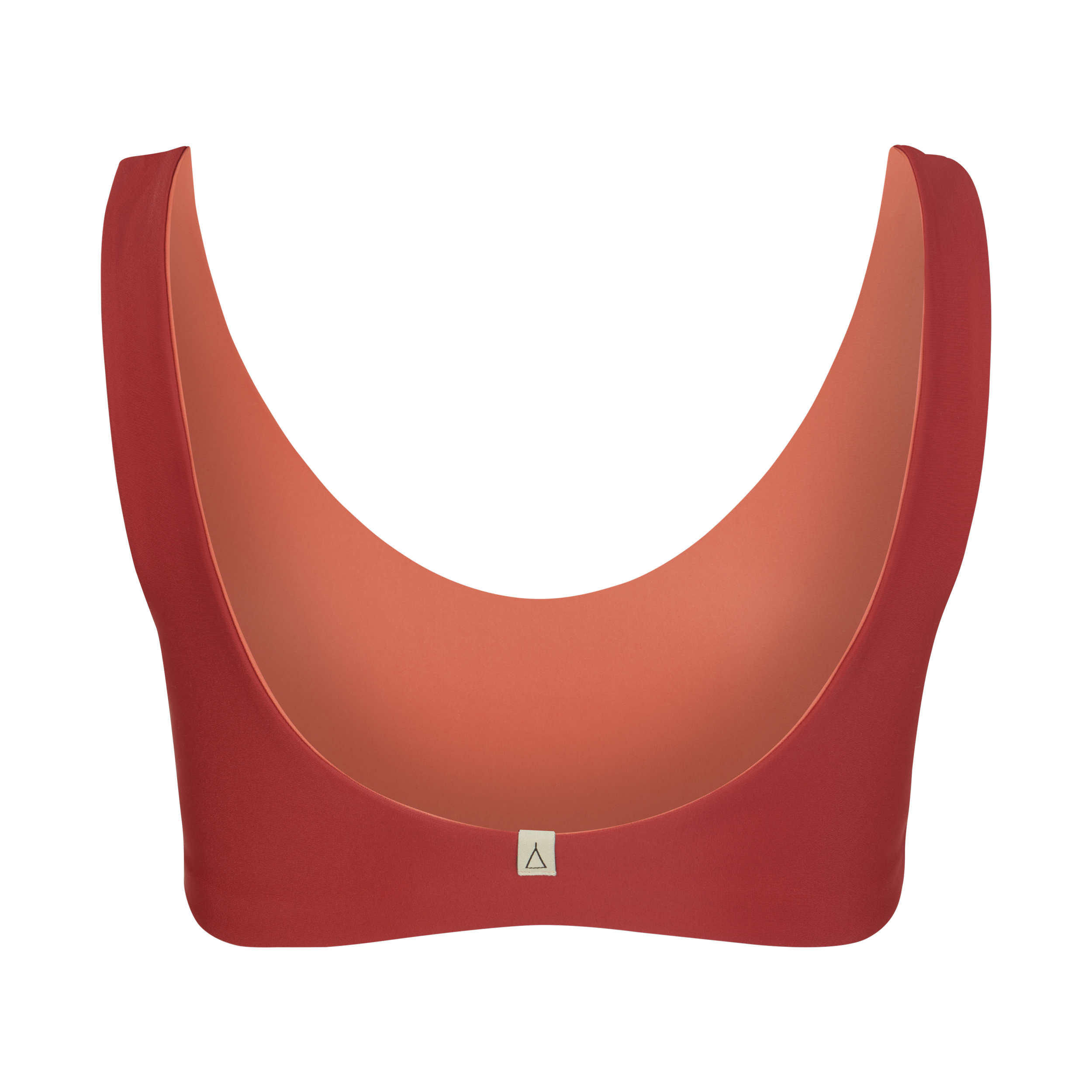Reversible Bikini Top PURE Dark Red Rust Red