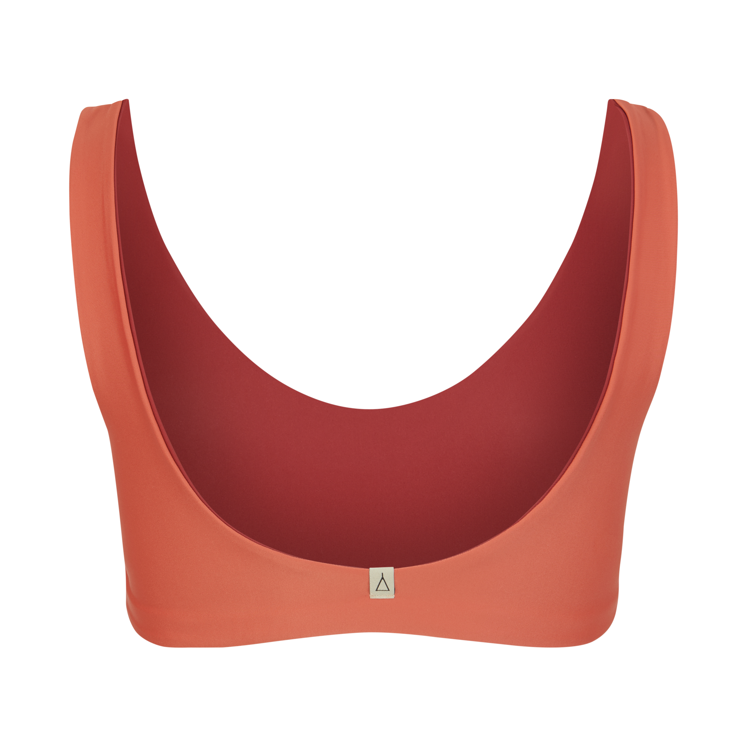 Reversible Bikini Top PURE Dark Red Rust Red