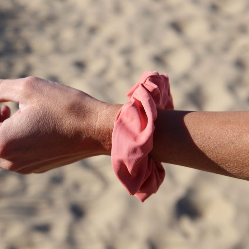 Upcycling  Scrunchie Sand Rosé 2er Pack