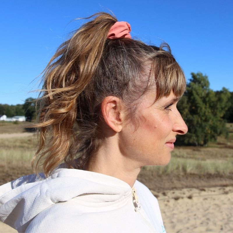 Upcycling  Scrunchie Sand Rosé 2er Pack