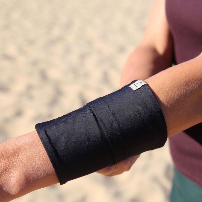 Upcycling  Armtasche Schwarz