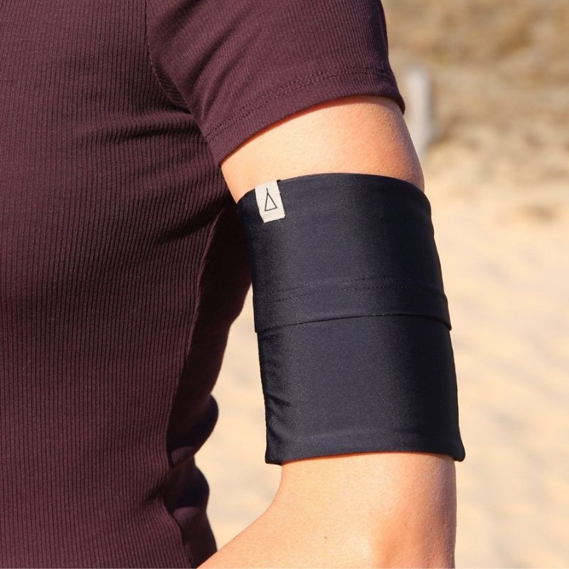 Upcycling  Armtasche Schwarz