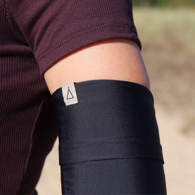 Upcycling  Armtasche Schwarz