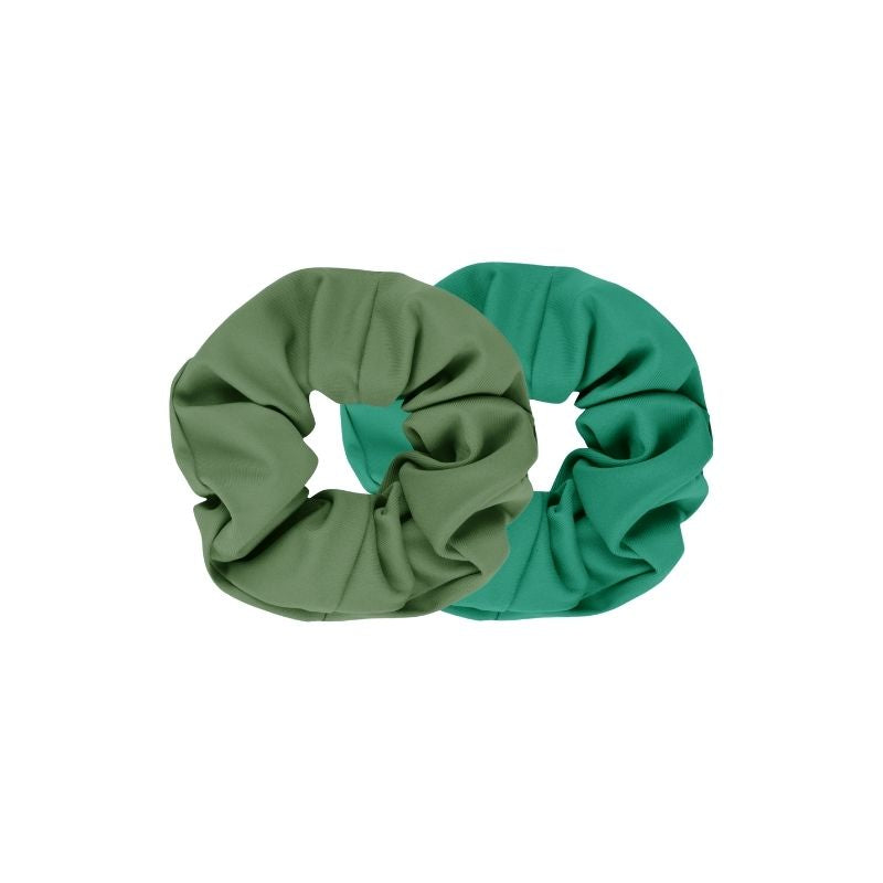 Upcycling  Scrunchie Khaki Grün 2er Pack