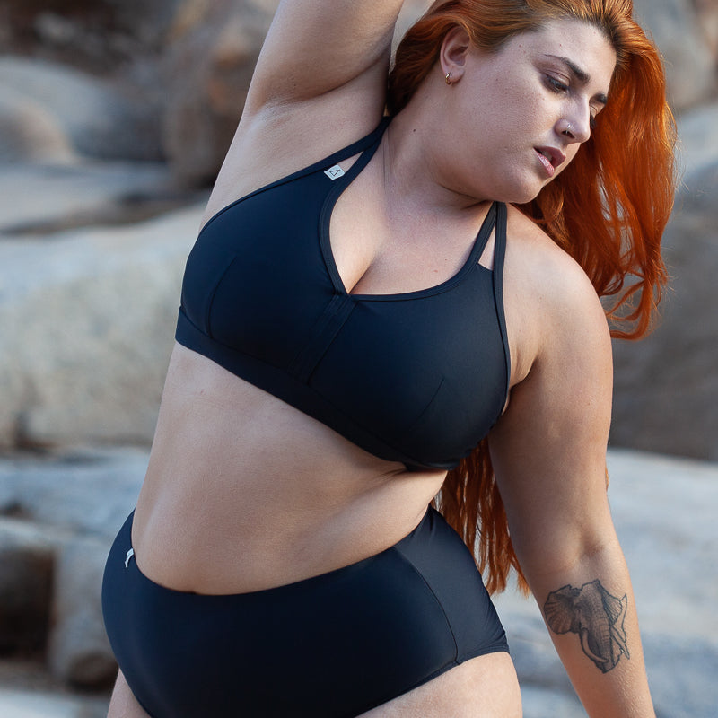 Sportbikini Oberteil WILD Schwarz