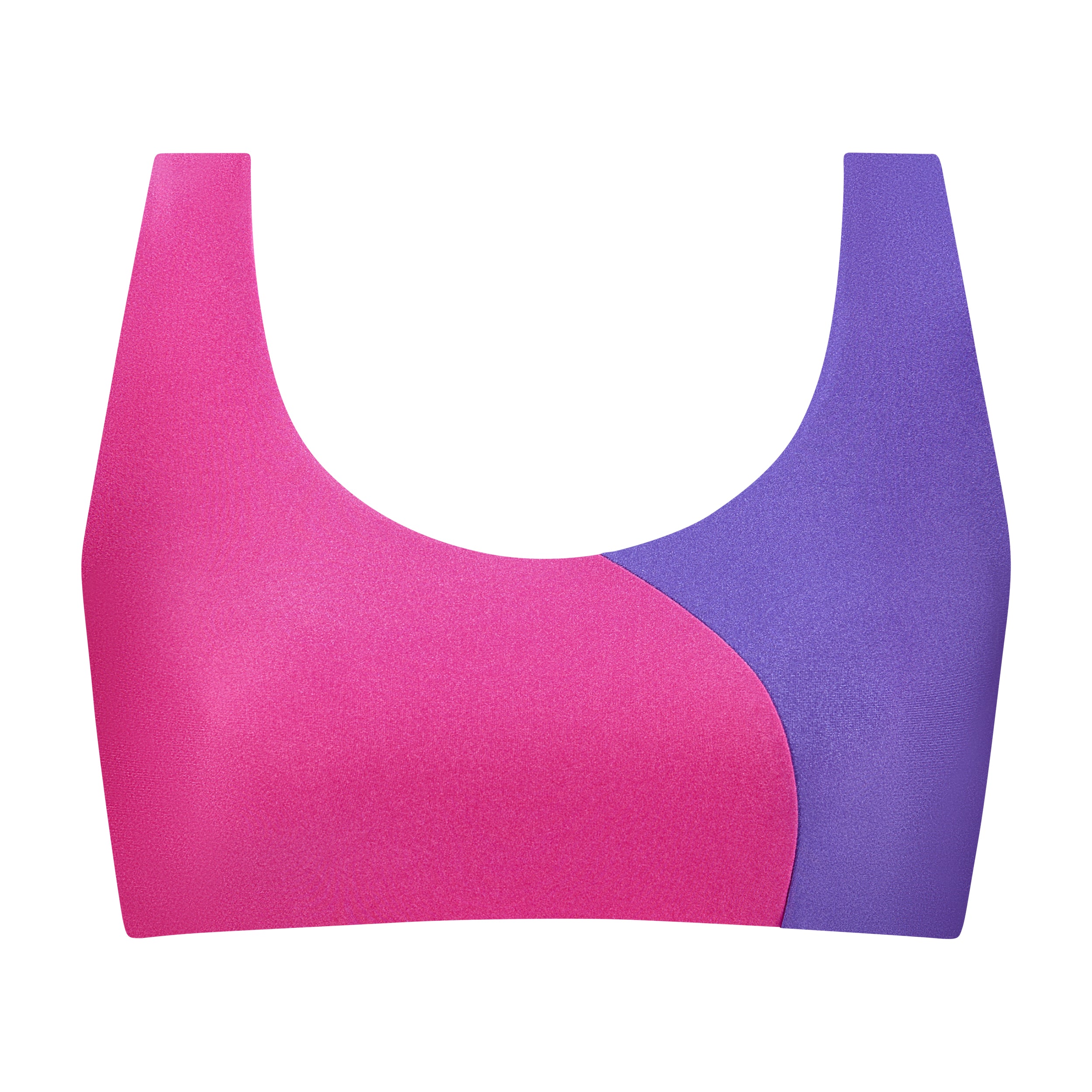 INASKA Bikini Bikini 2024 mit Color Blocking Limited Edition SHINE von vorne in Pink und Lila