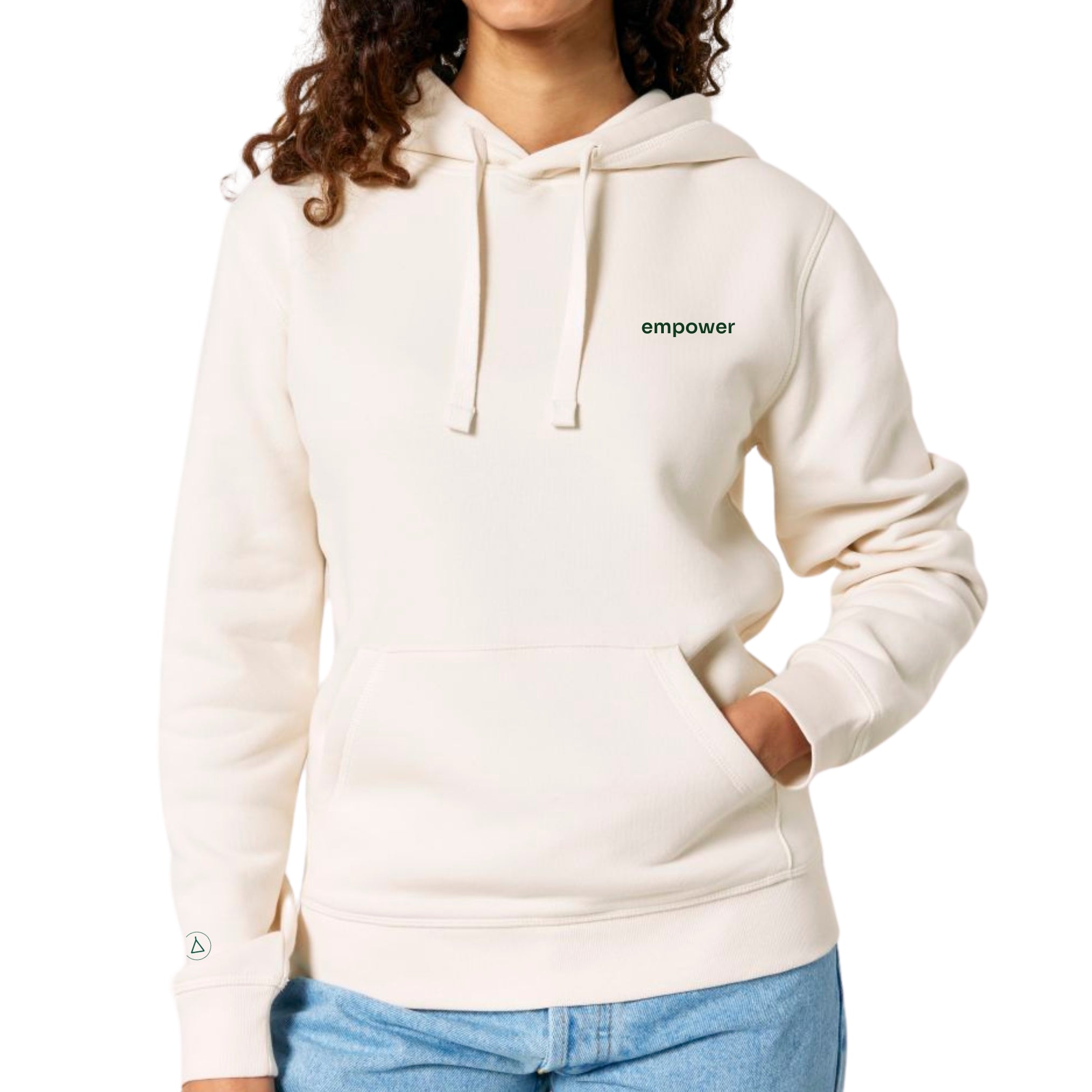 Statement Hoodie Unisex Empower Vintage White