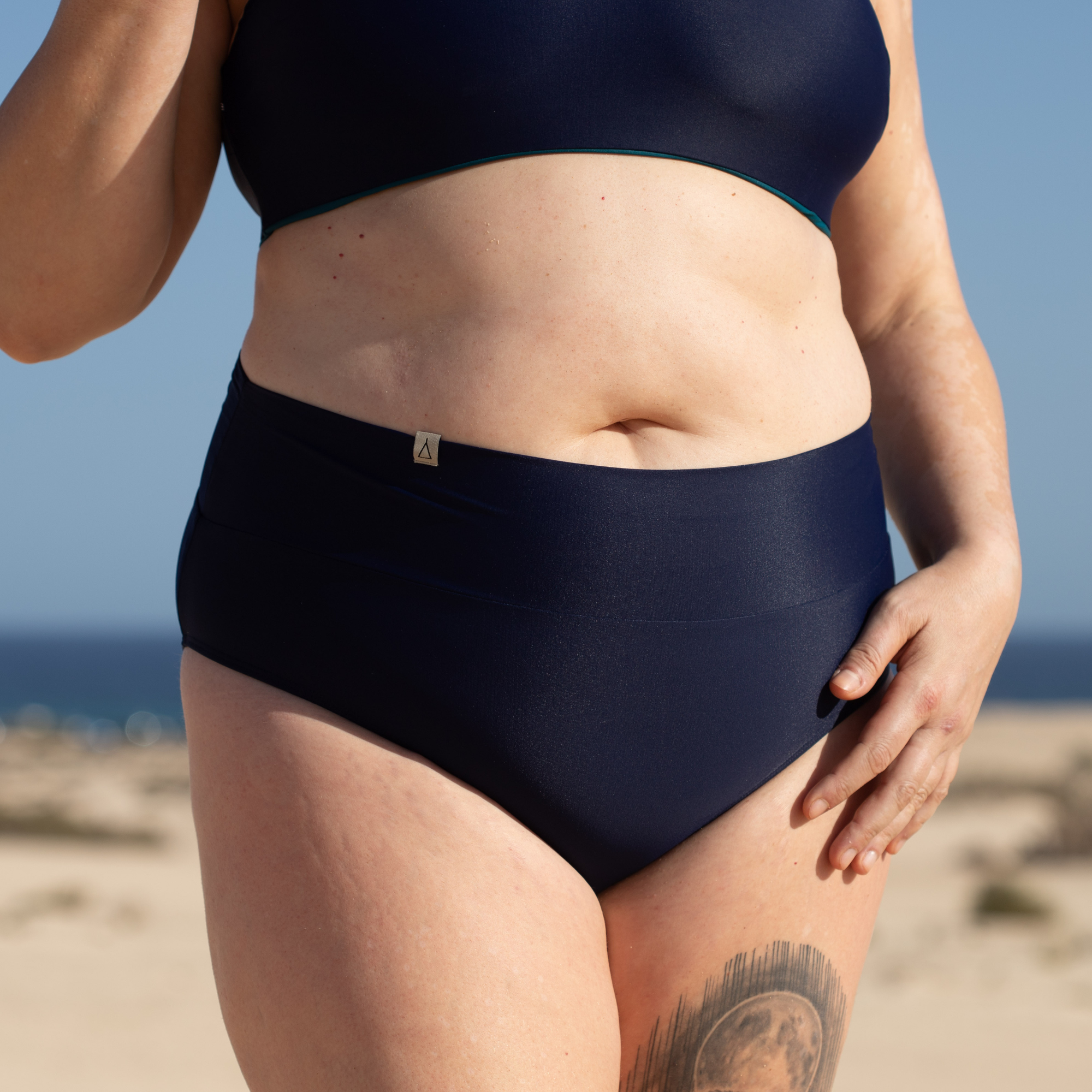 Soft High Waist Bikini Hose FEEL Dunkelblau