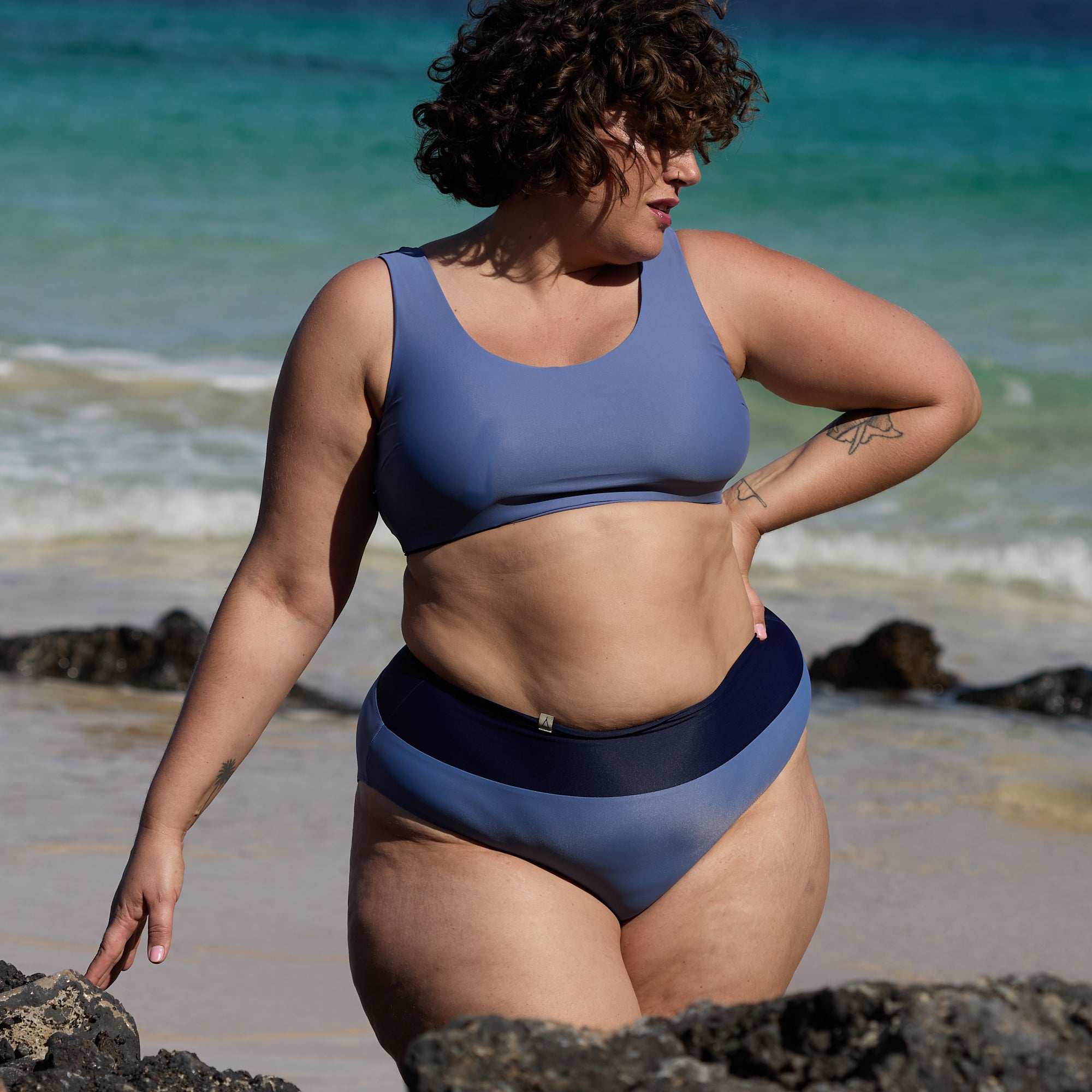 Eco+ Limited Edition Reversible Bikini Top PURE Lavender Blue Dark Blue
