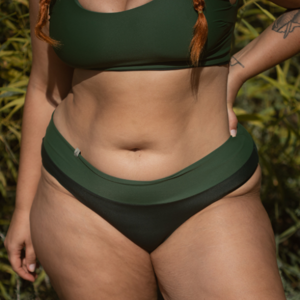 Soft Waist Bikini Hose FLOW Dunkelgrün Moosgrün