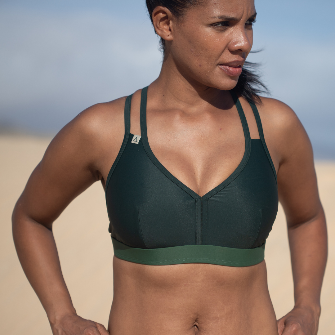 Sportbikini Oberteil WILD Dunkelgrün Moosgrün