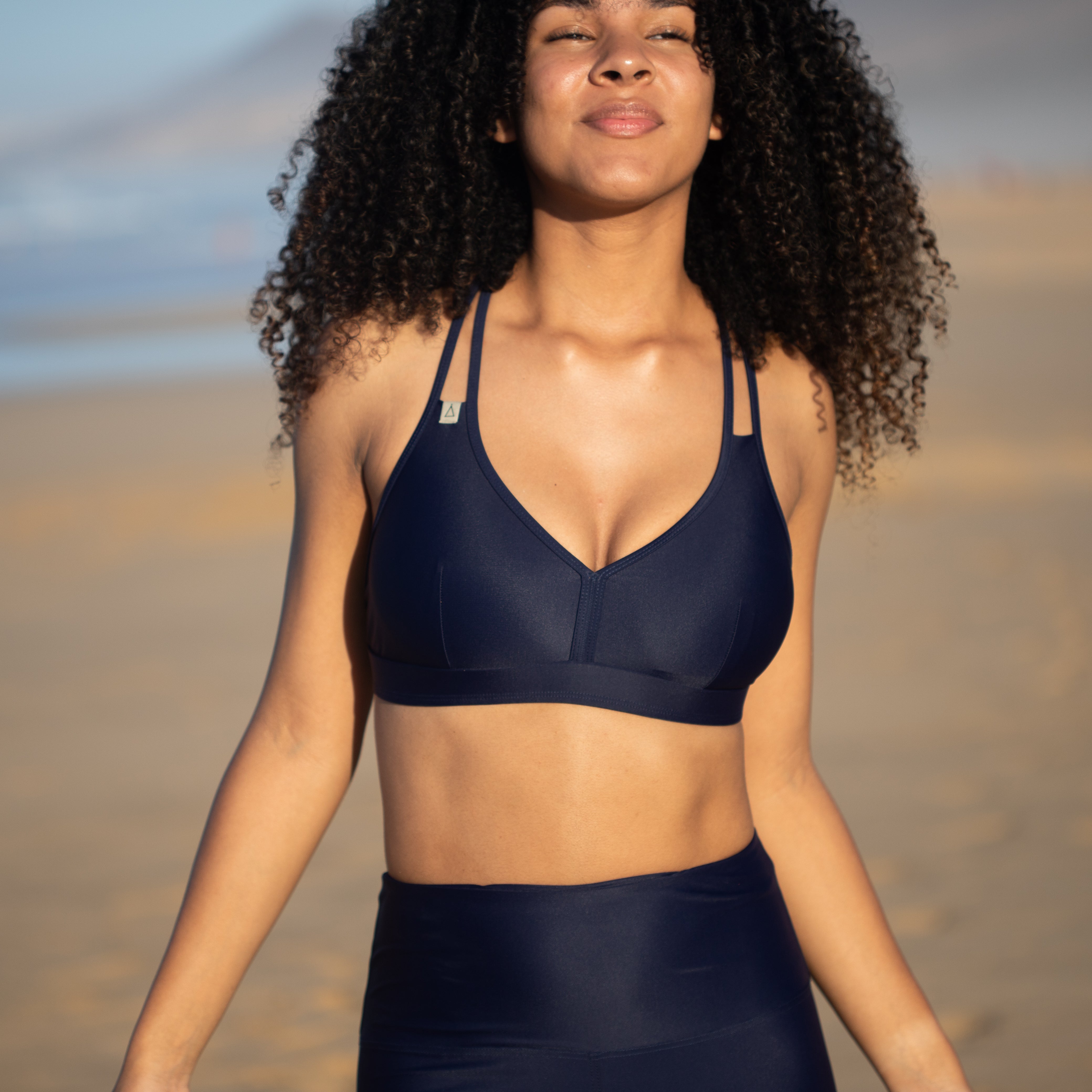 2nd Life Sportbikini Oberteil WILD dunkelblau