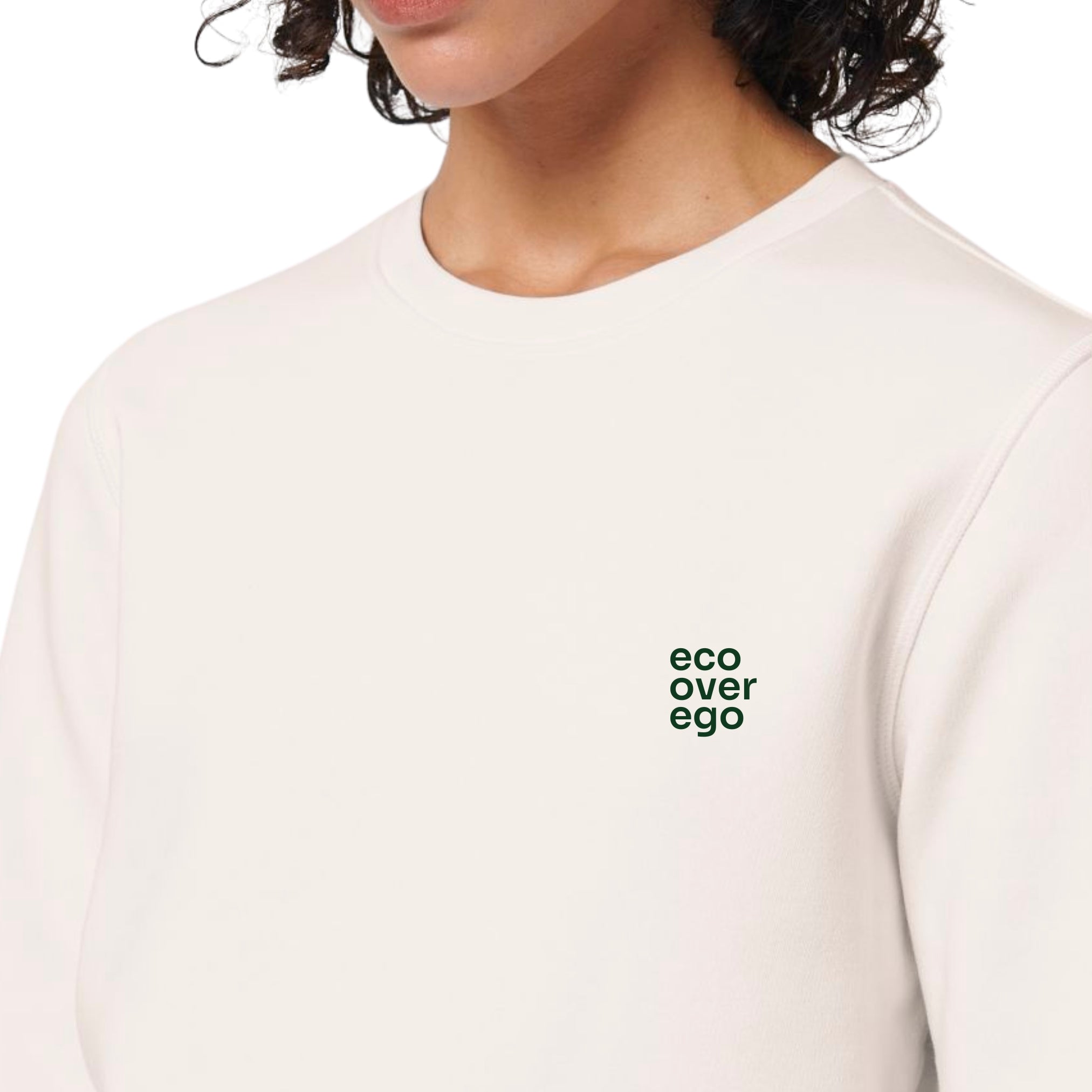 Statement Sweater Unisex Eco Vintage White