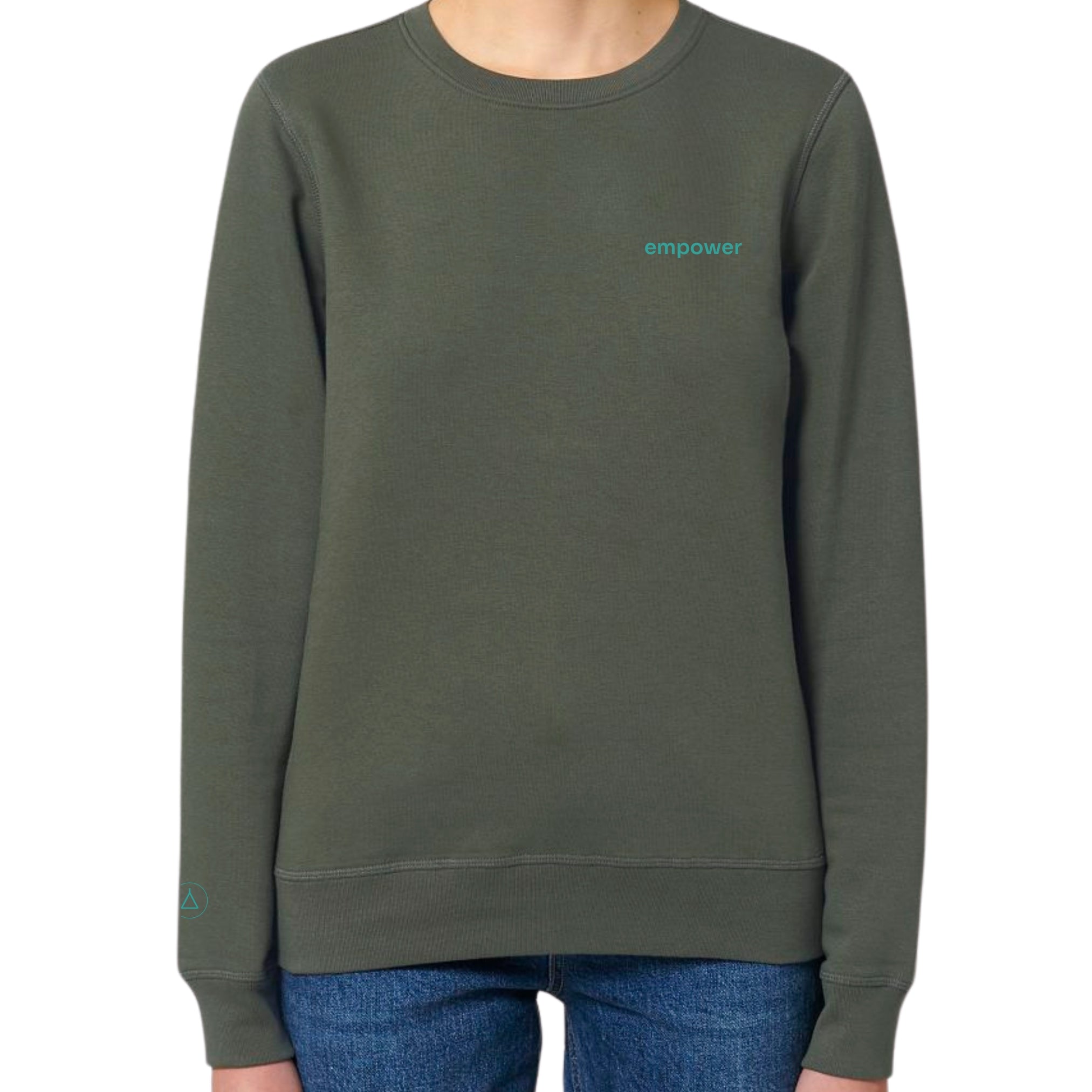 Statement Sweater Unisex Empower Khaki