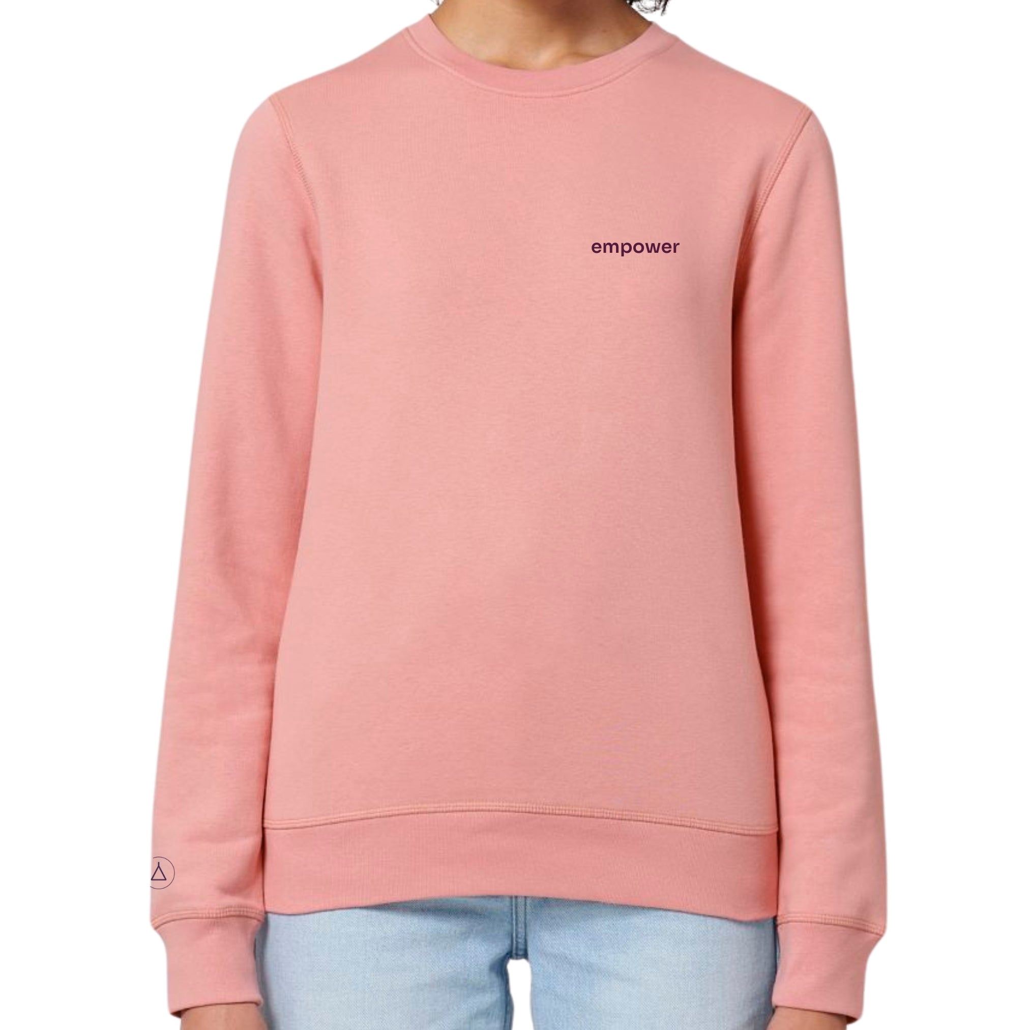 Statement Sweater Unisex Empower Soft Pink