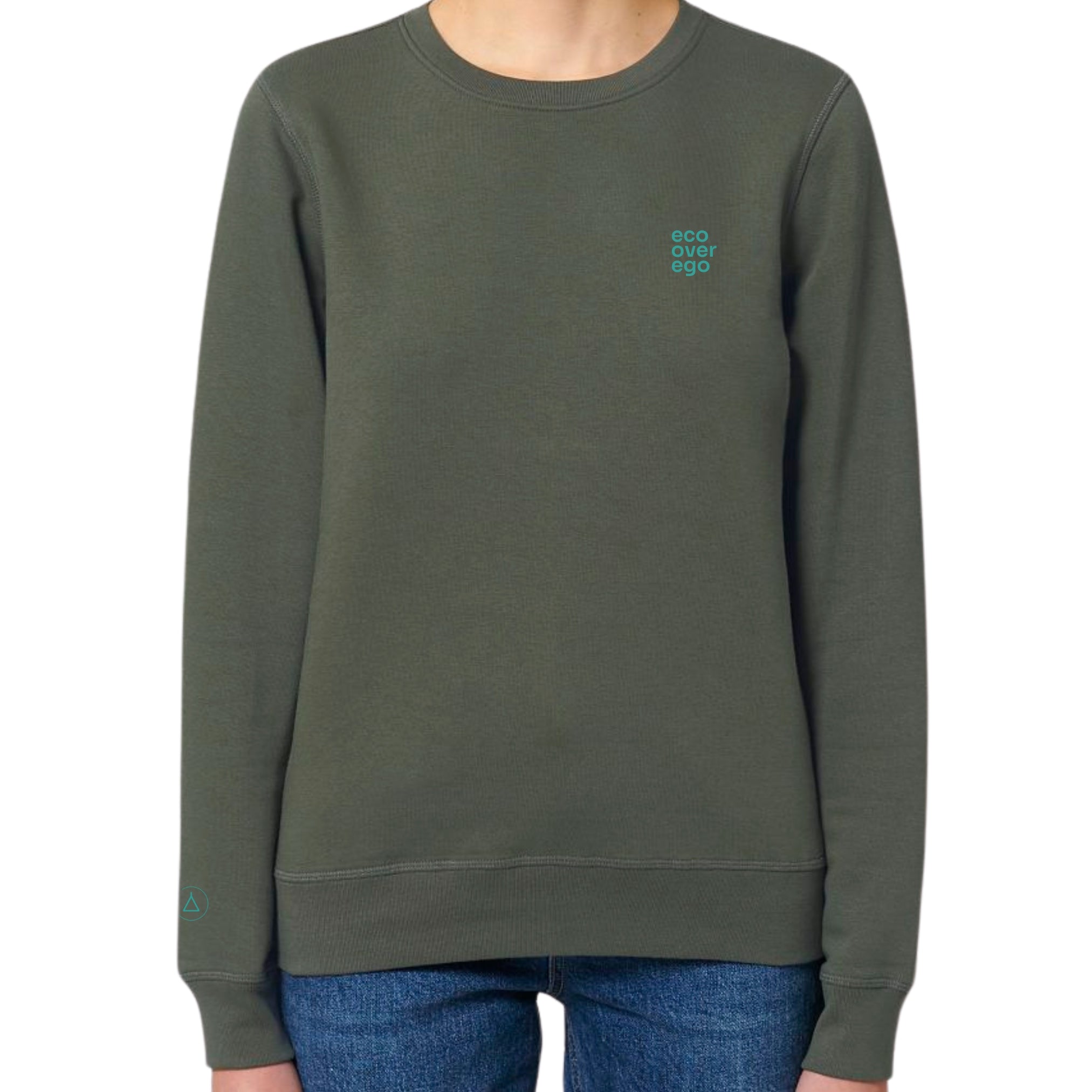 Statement Sweater Unisex Eco Khaki