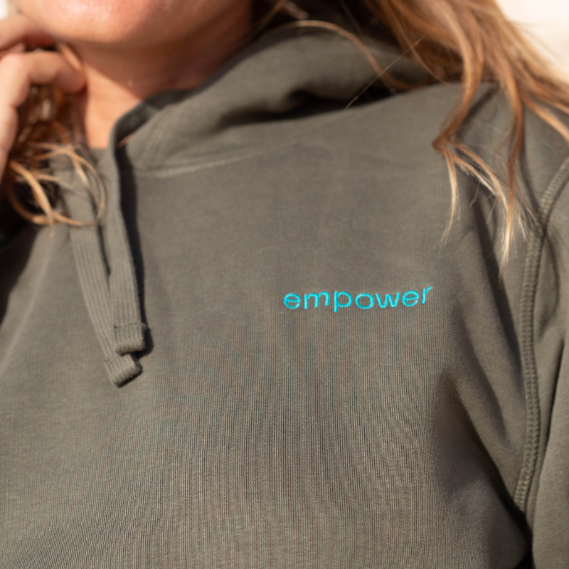 Statement Hoodie Unisex Empower Khaki