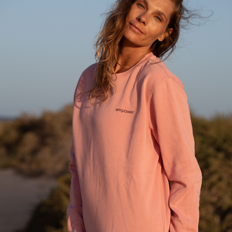 Statement Sweater Unisex Empower Soft Pink